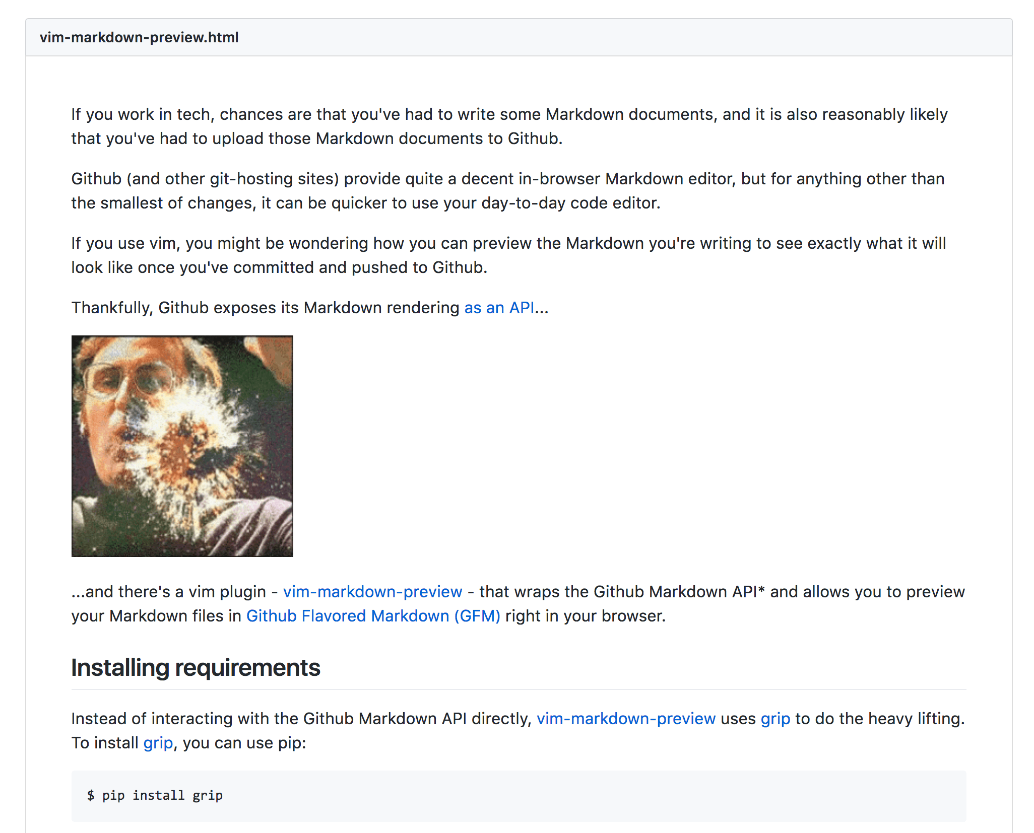 render-github-markdown-from-vim